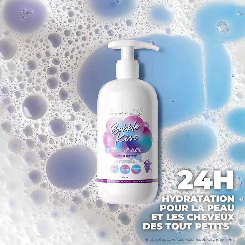 Bubble Kiss Sanfte Reinigungspflege für Babys und Kinder – Körper und Haar – 400 ml