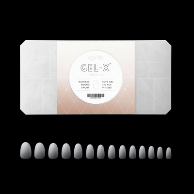 Ombré Gel-X® Natürliche runde Form – Größe S – Schachtel mit 210 Kapseln