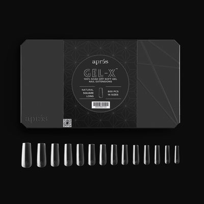 Gel-X® Natural Square Shape Größe L – Pro Box mit 600 Kapseln
