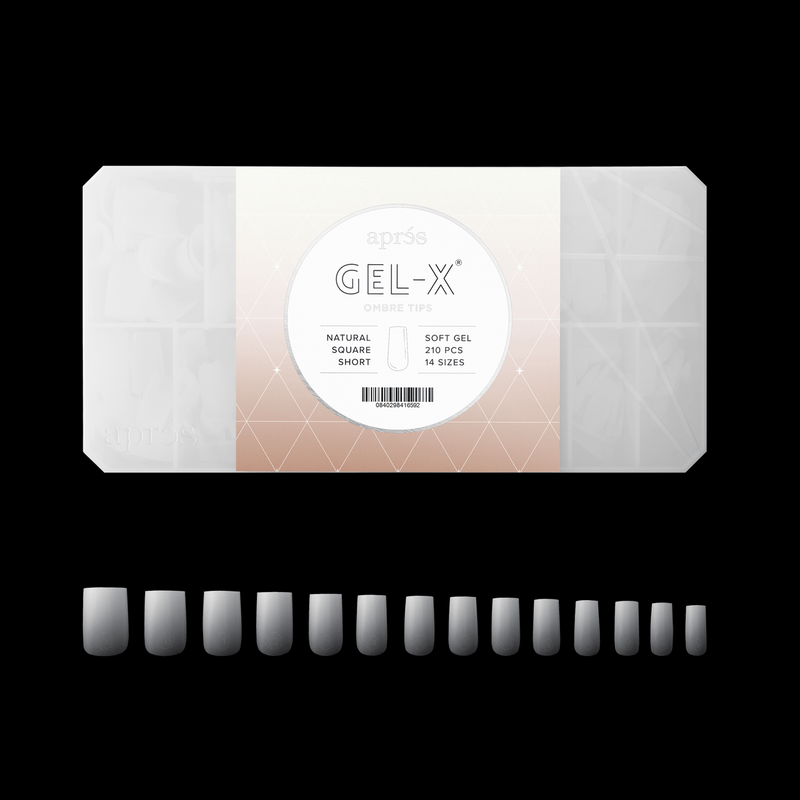 Ombré Gel-X® Natürliche quadratische Form – Größe S – Schachtel mit 210 Kapseln