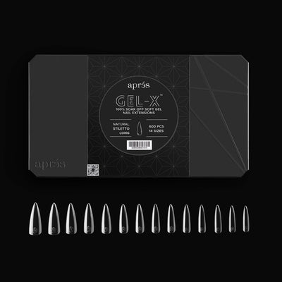 Gel-X® Natural Stiletto Shape Größe L – Pro Box mit 600 Kapseln
