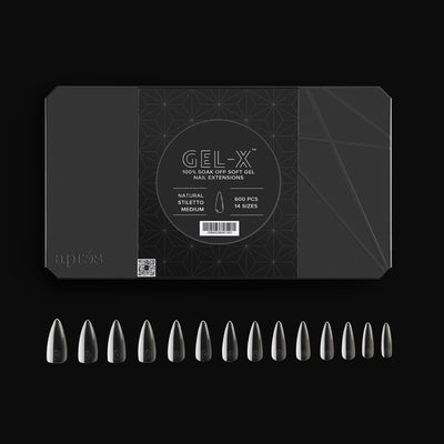 Gel-X® Natural Stiletto Shape Größe M – Pro Box mit 600 Kapseln