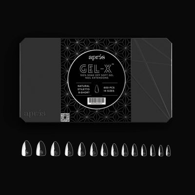 Gel-X® Natural Stiletto Shape Größe XS – Pro Box mit 600 Kapseln