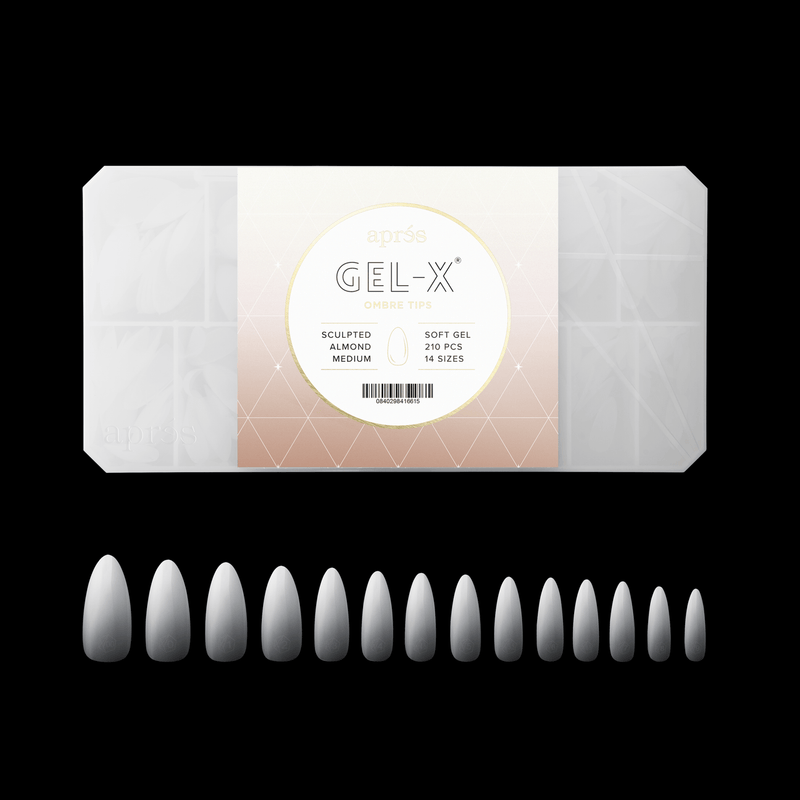 Ombré Gel-X® Sculpted Almond Shape - Größe L - Schachtel mit 210 Kapseln