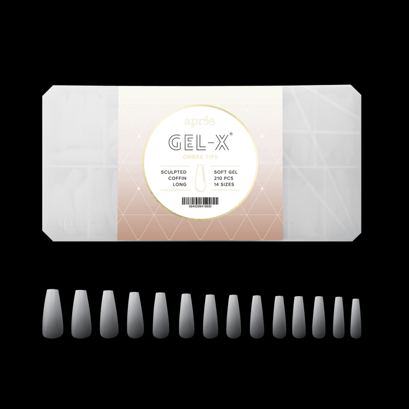 Ombré Gel-X® Sculpted Coffin Shape – Größe L – Schachtel mit 210 Kapseln