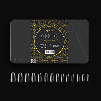 Gel-X® Sculpted Round Shape Größe M – Pro Box mit 600 Kapseln